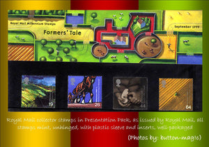 Royal Mail Millennium Stamps FARMERS' TALE September 1999 British Collector Stamps in Presentation Pack- MNH ** No. of Stamps: 4