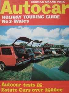 Autocar magazine 8/8/1968 featuring Peugeot Coupe road test