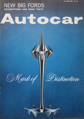 Autocar magazine 22/4/1966 featuring Ford Zephyr road test & cutaway drawing