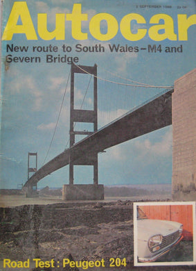 Autocar magazine 2/9/1966 featuring Peugeot 204 road test, VW Beetle