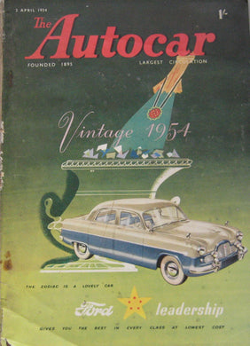 Autocar magazine 2/4/1954 featuring Fiat 1100 TV road test [Paperback] H.S. Linfield