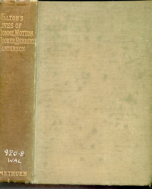 Lives of Donne, Wotton, Hooker, Herbert and Sanderson (1895)