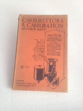 Motor Manual Volume Two- Carburettors and Carburation