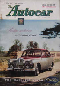 Autocar magazine 30/6/1961 featuring Fiat 600 road test, MG Midget, MGA