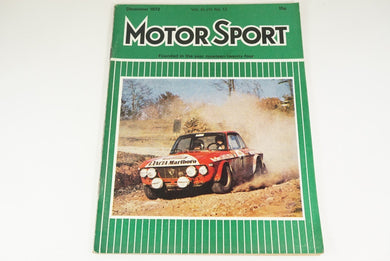 Motor Sport Magazine December 1972