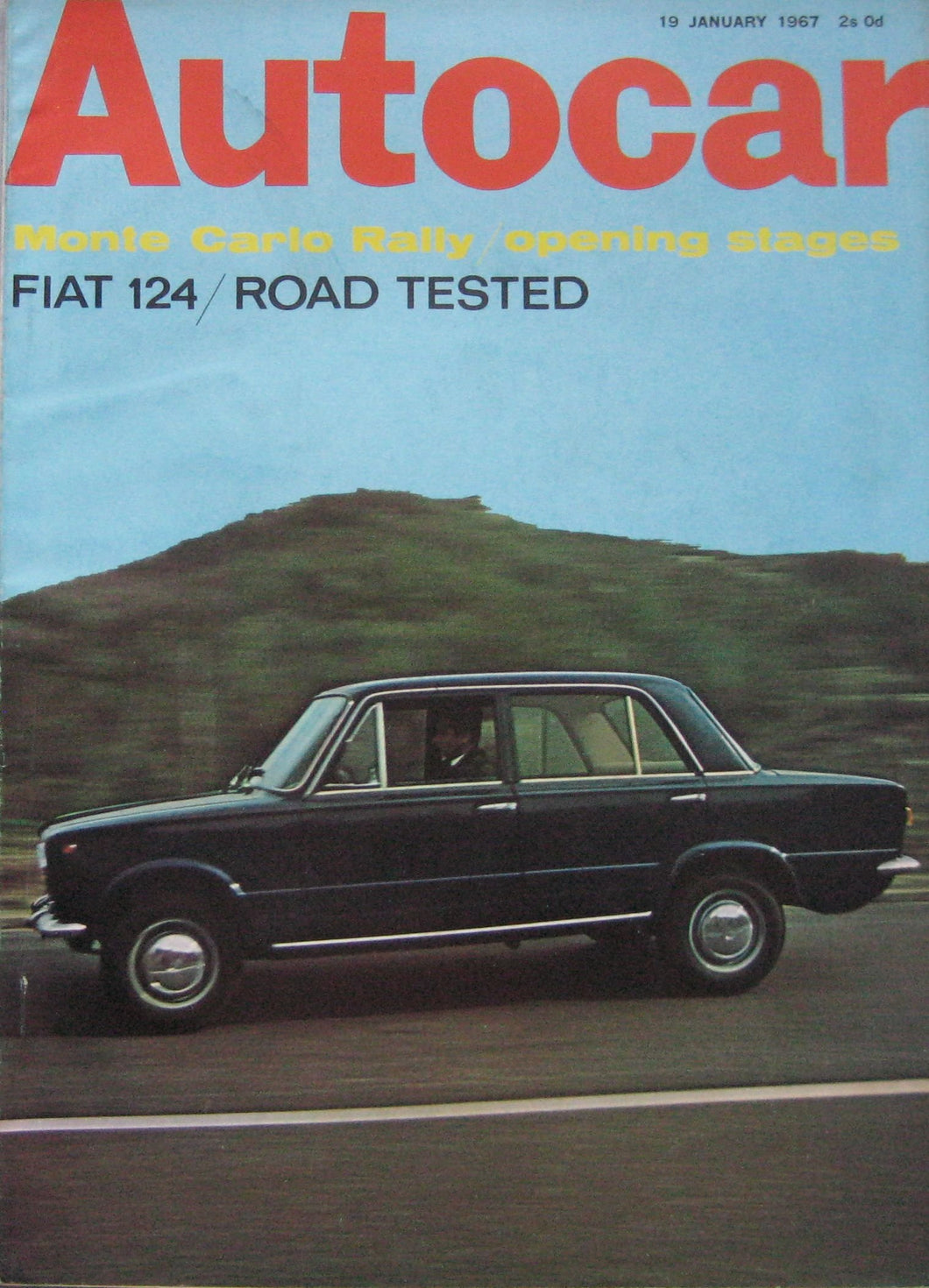 Autocar 19/1/1967 featuring Fiat 124, Toyota Corona