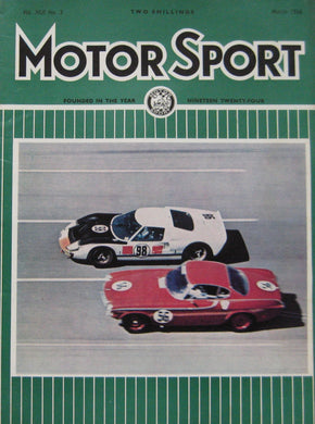 Motor Sport magazine 03/1966 featuring Audi road test, VW Beetle