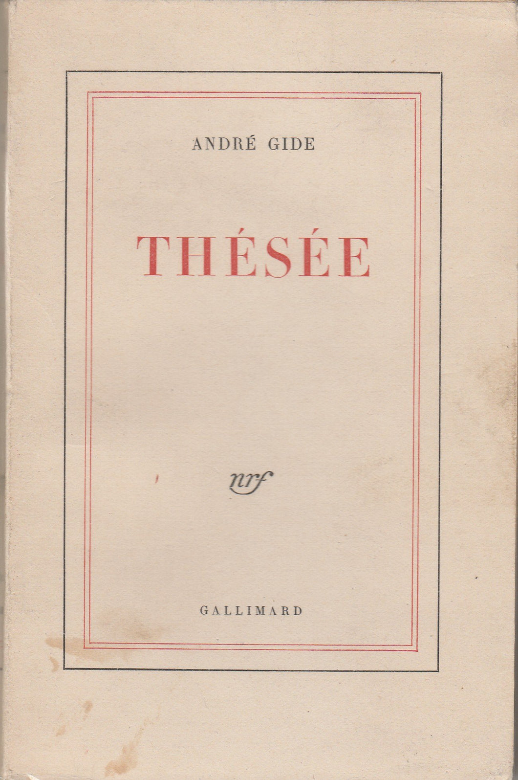 THESEE (BLANCHE) GIDE, ANDRE