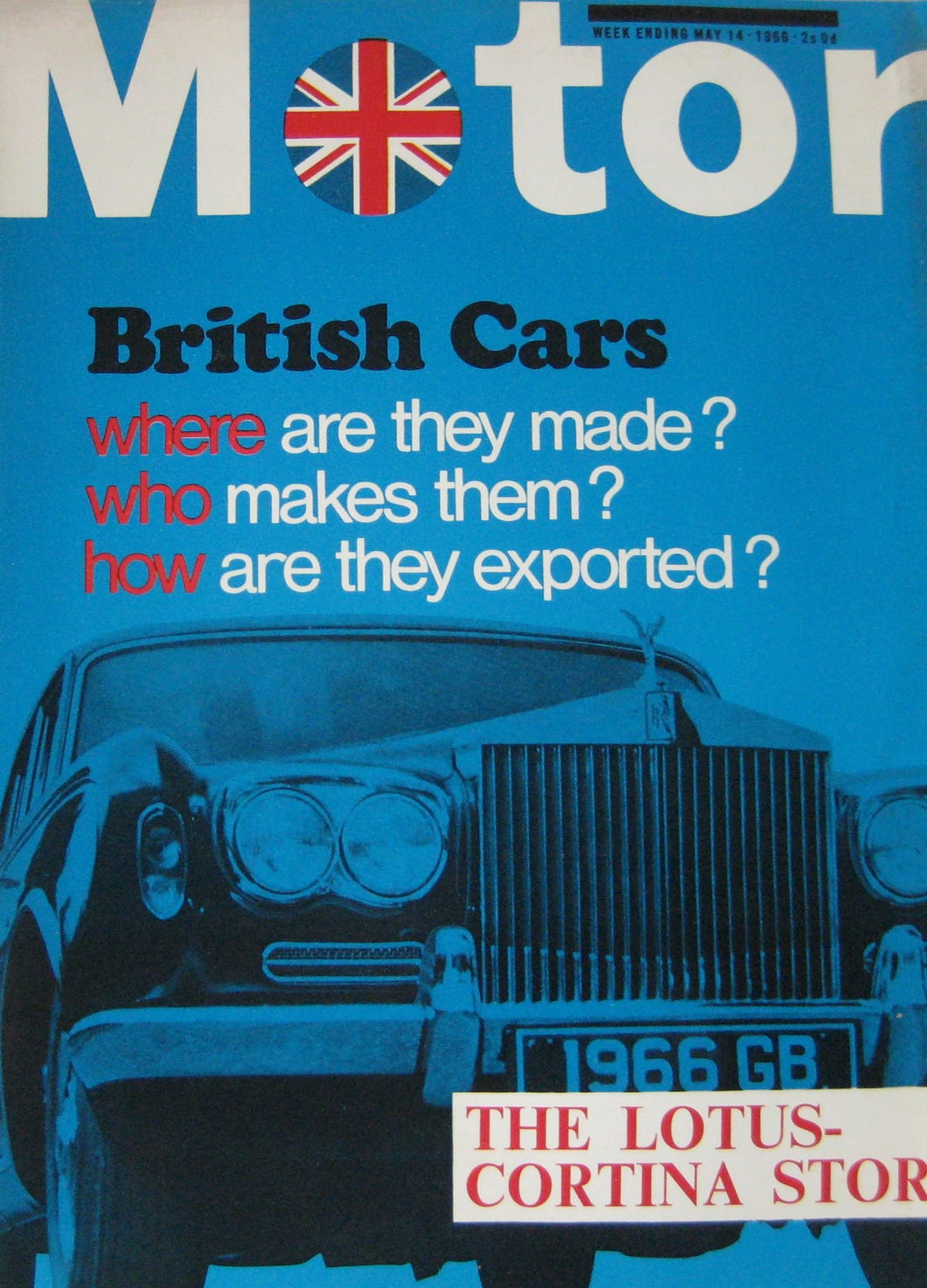 Motor magazine 14 May 1966 featuring Vauxhall Victor road test, Lotus Cortina