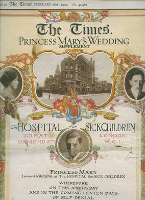 The Times Princess Mary'S Wedding Supplement February 28Th 1922. No. 42,967.