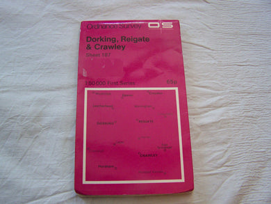 Ordnance Survey Map Of Dorking, Reigate And Crawley : Sheet 187 [Paperback]