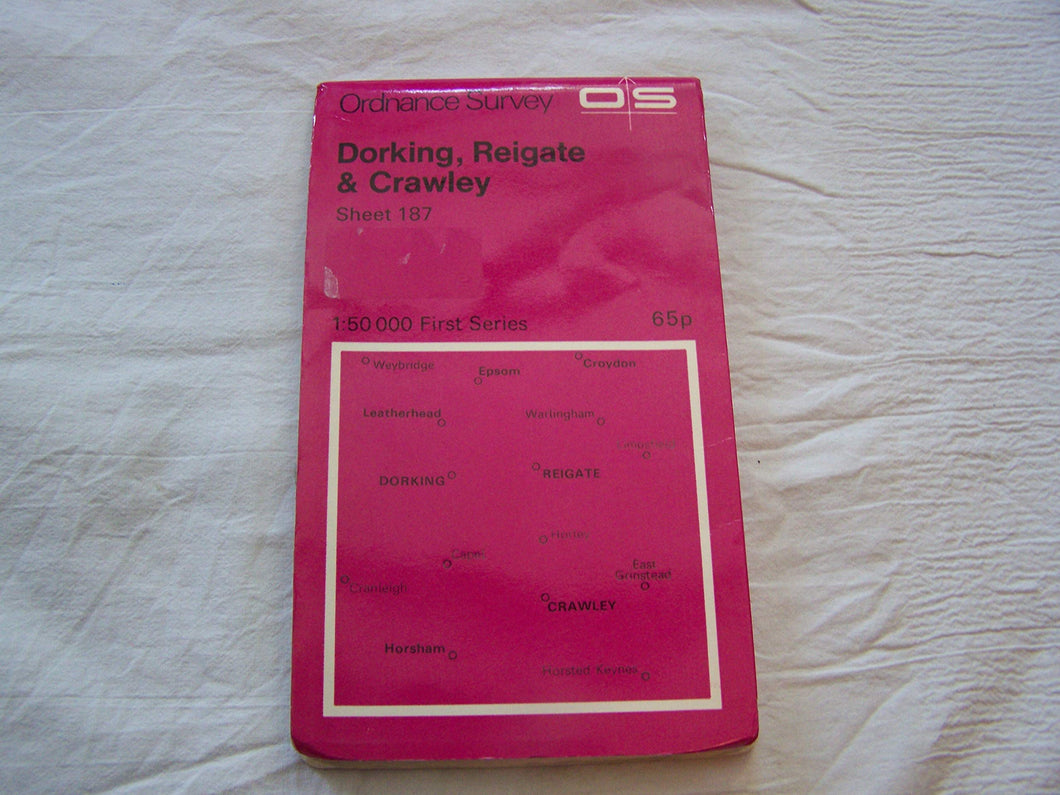 Ordnance Survey Map Of Dorking, Reigate And Crawley : Sheet 187 [Paperback]