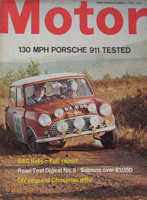 Motor magazine 3 December 1966 featuring Porsche 911 road test, IWR Lotus Elan