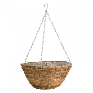 12in Country Rattan Hanging Basket 12" Inches - 30 CM - Smart Garden