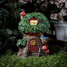 Load image into Gallery viewer, Elfin Oak - Elvedon Collection - Solar Powered House. elf. fairy. pixie house
