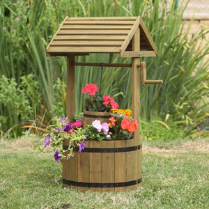 Woodland Wishing Well, Garden Planter Flower Bed, Made using FSC® C126085 certified timber