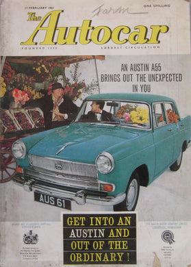 Autocar magazine 17/2/1961 featuring Fiat Giardiniera road test, Triumph Herald