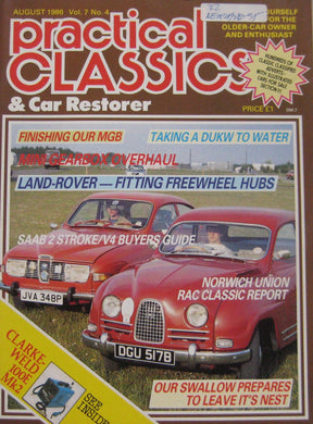 Practical Classics magazine 08/1986 featuring SAAB, DUKW