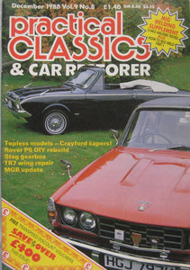Practical Classics magazine 12/1988 featuring Rover, Triumph Stag, Jaguar [Paperback] Paul Skilleter