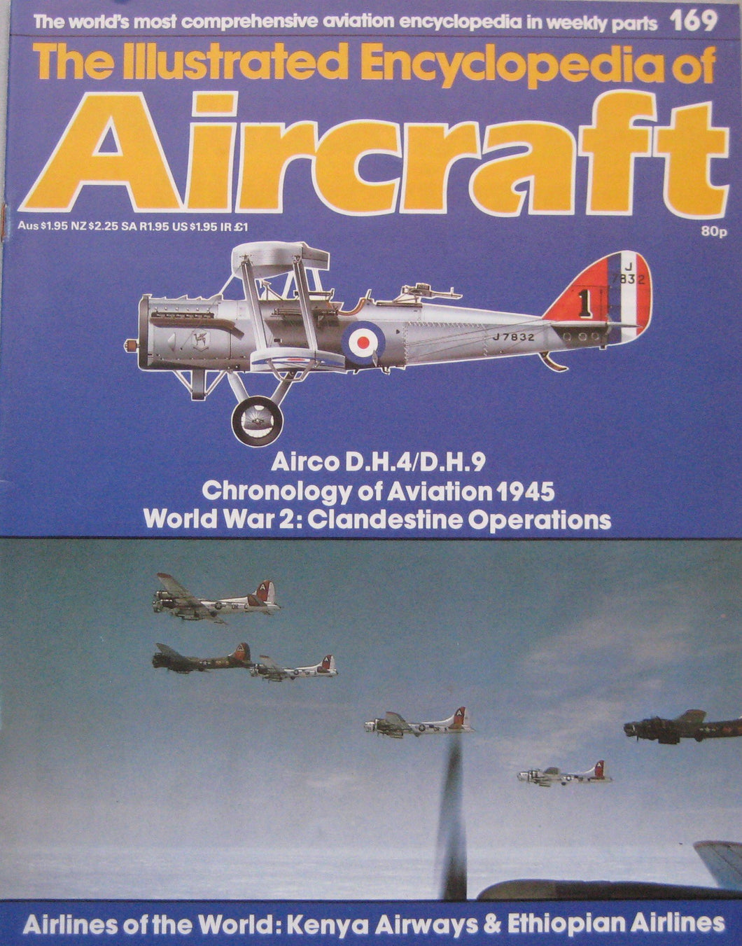 The Illustrated Encyclopedia of Aircraft magazine Issue 169 Arco D.H.4 & D.H.9 cutaway drawing