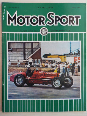 Motor Sport magazine Vol XLIV No 1 = January 1968