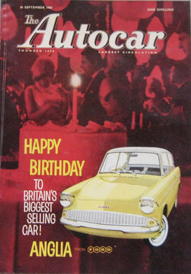 Autocar magazine 30/9/1960 featuring Ford Zephyr road test, Bluebird, Rover