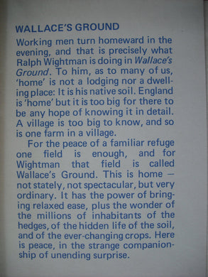 WALLACE'S GROUND. [Hardcover] Ralph Wightman