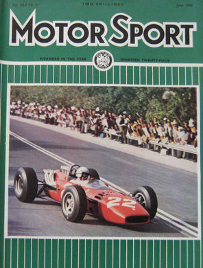 Motor Sport magazine 06/1966 [Paperback] Anon