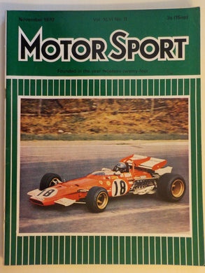 Motor Sport magazine Vol XLVI No 11 November 1970