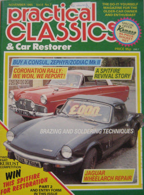 Practical Classics magazine 11/1985 featuring Ford Consul, Zephyr, Zodiac