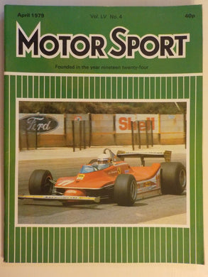 Motor Sport magazine Vol LV No 4 April 1979 [Paperback] William Boddy