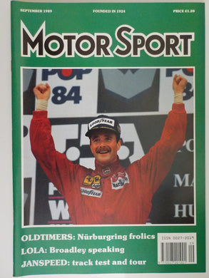 Motor Sport magazine September 1989 Vol LXV No 9