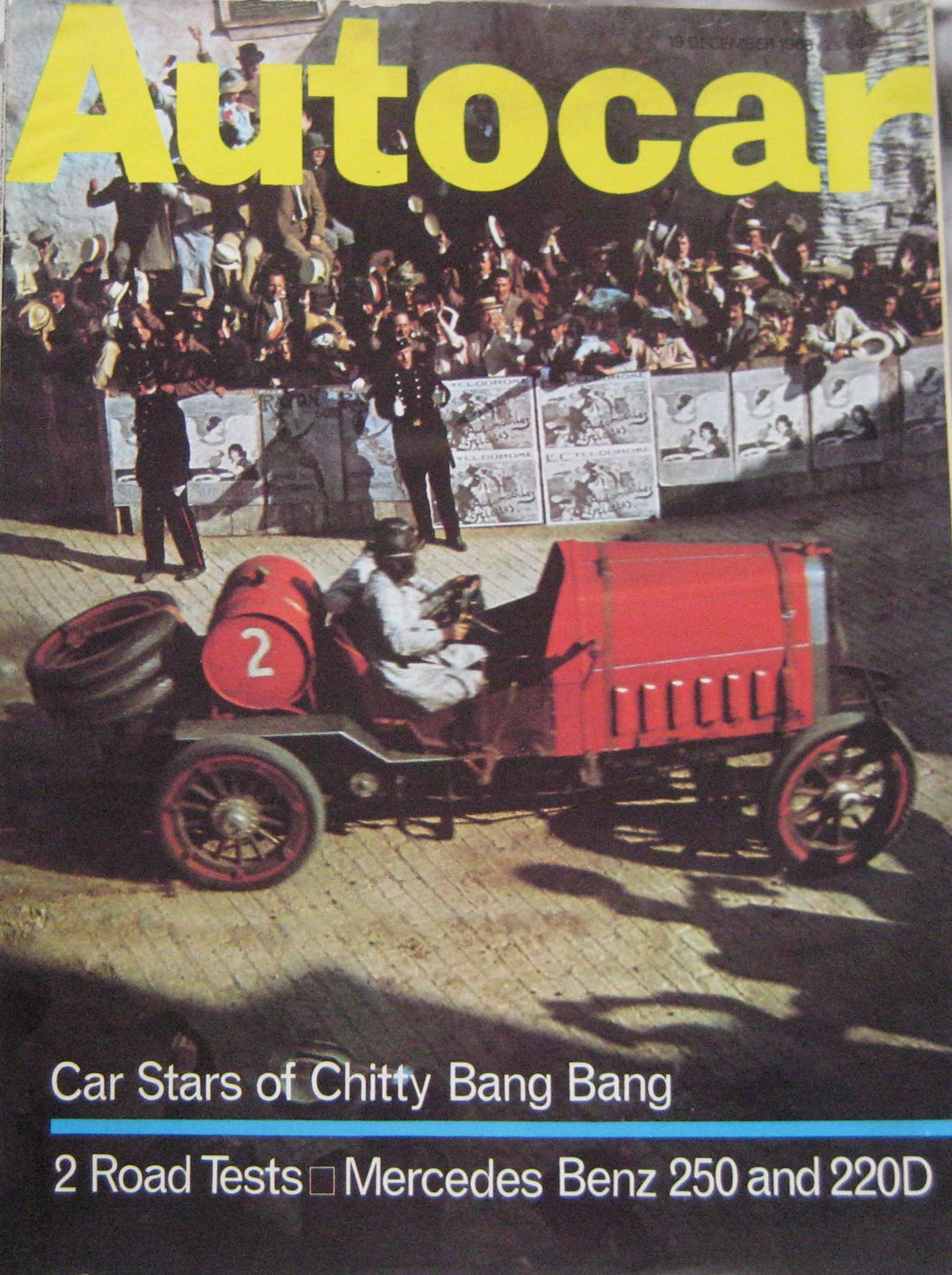 Autocar magazine December 19/12/1968 featuring Mercedes road test, Subaru