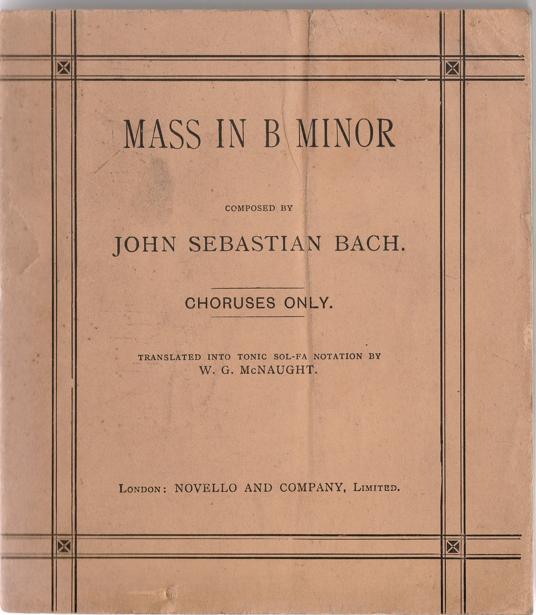 Mass in B Minor [Paperback] BACH, JOHANN SEBASTIAN.