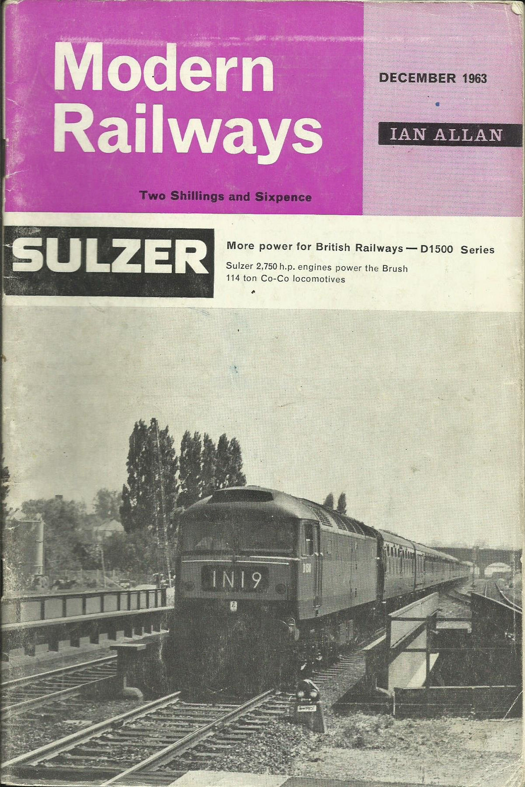 Modern Railways Magazine - December 1963 [Paperback]