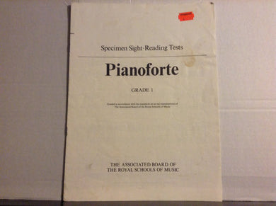 Specimen Sight-Reading Tests Pianoforte Grade 1 - The Associated Board Of The Royal Schools Of Music, London [Paperback]