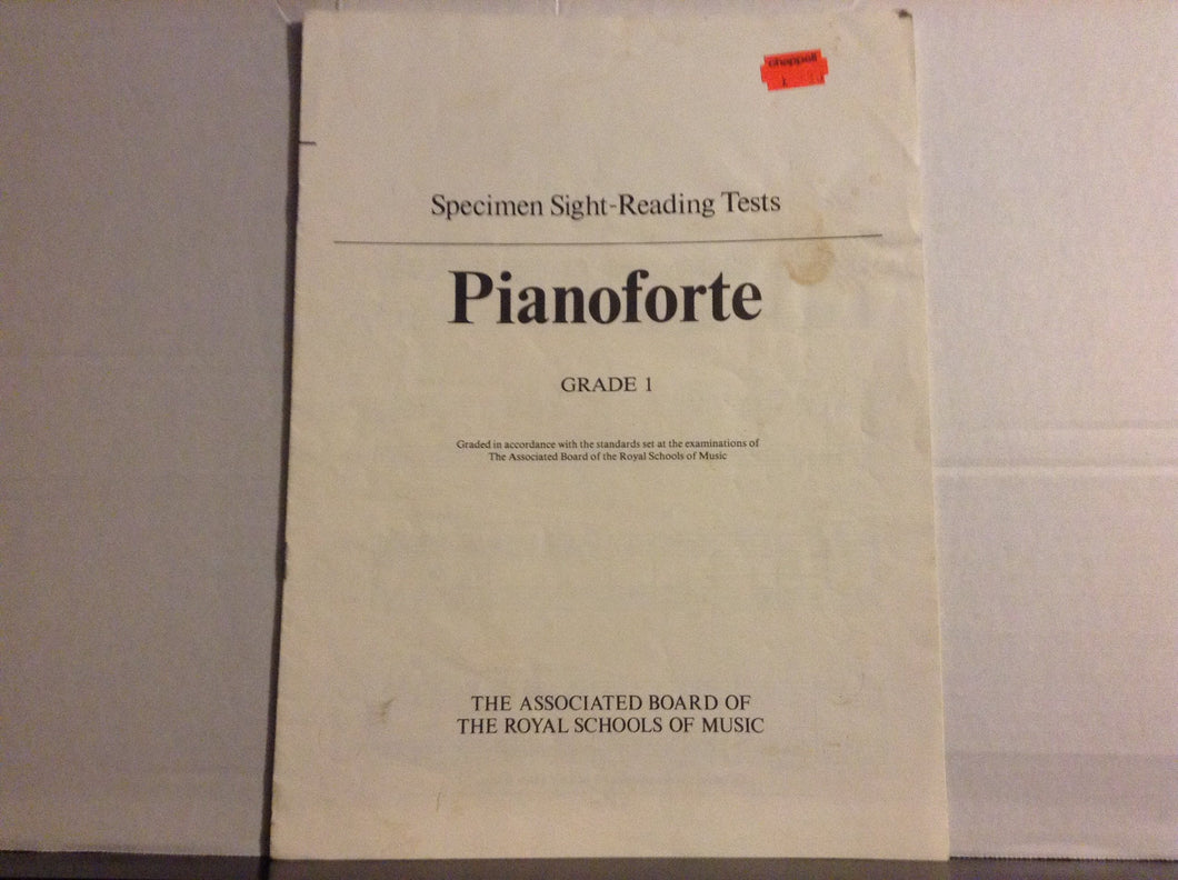 Specimen Sight-Reading Tests Pianoforte Grade 1 - The Associated Board Of The Royal Schools Of Music, London [Paperback]