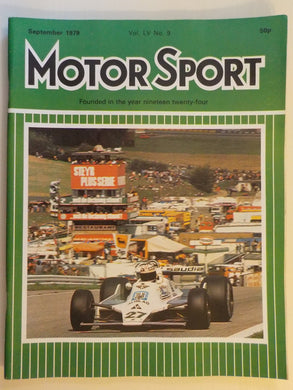 Motor Sport magazine Vol LV No 9 September 1979 [Paperback] William Boddy