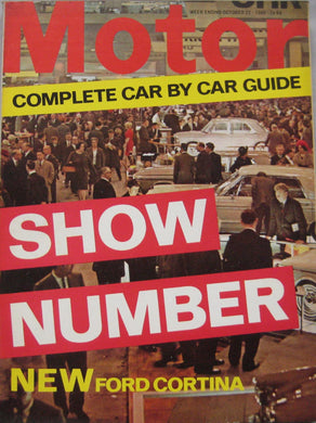 Motor magazine 22 October 1966 featuring Show number, Ford Cortina cutaway drawing