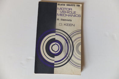 Related Subjects for Motor Vehicle Mechanics III. (elec)