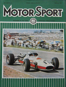 Motor Sport magazine 02/1967 featuring Alfa Romeo Spider, Speedwell VW Beetle