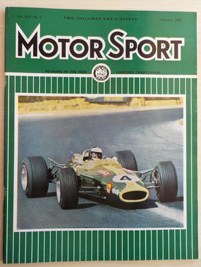 Motor Sport magazine Vol XLIV No 2 = February 1968 [Print Magazine] William Boddy