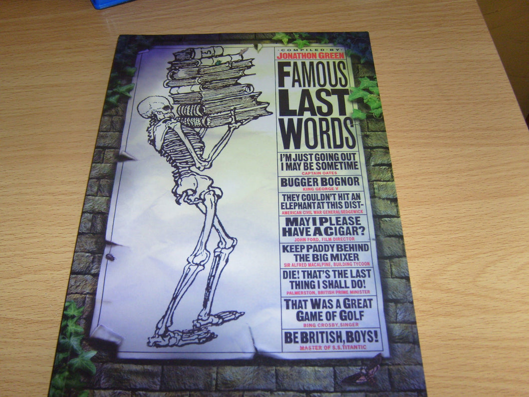 Famous Last Words Green, Jonathon