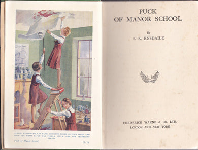 Puck of Manor School [Hardcover] S. K. Ensdaile
