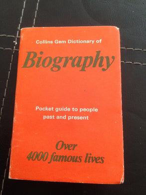 Dictionary of Biography (Gem Dictionaries)