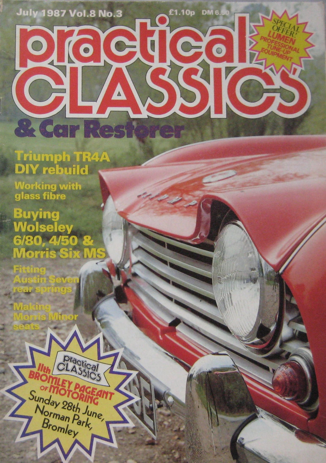 Practical Classics magazine 07/1987 featuring Wolseley, Morris, Triumph TR4A [Paperback] John Williams
