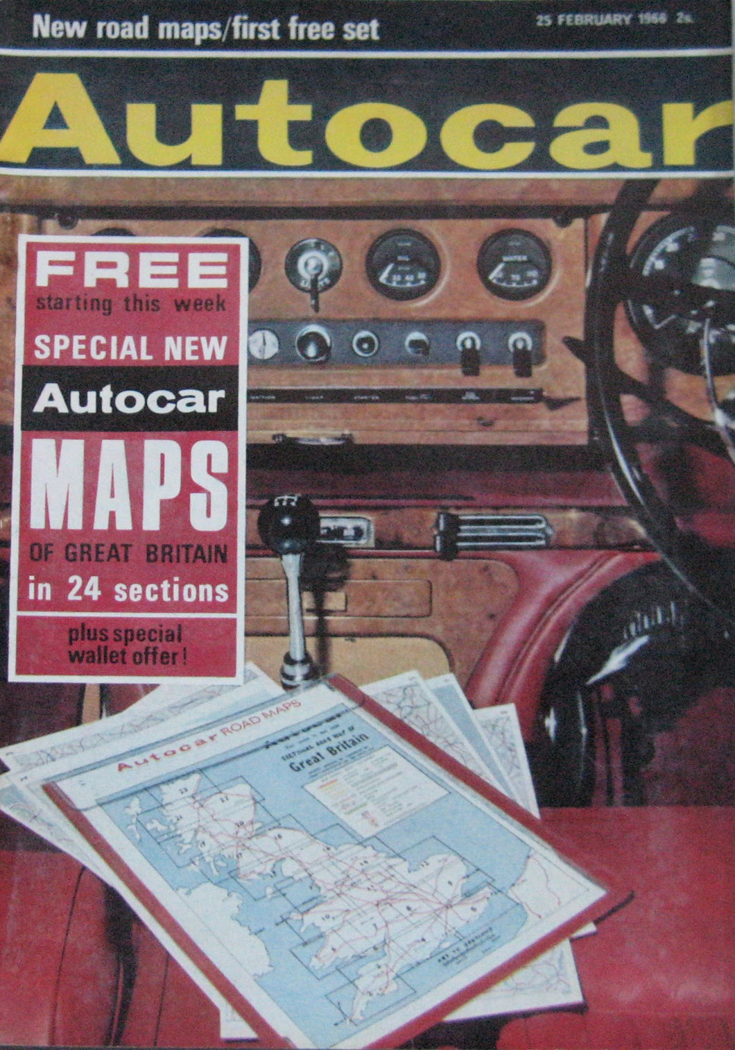 Autocar magazine 25/2/1966 featuring Aston Martin DB6 road test, Auto Union Audi