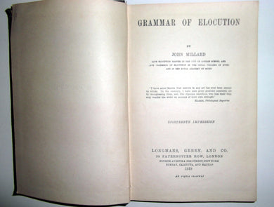 Grammar Of Elocution