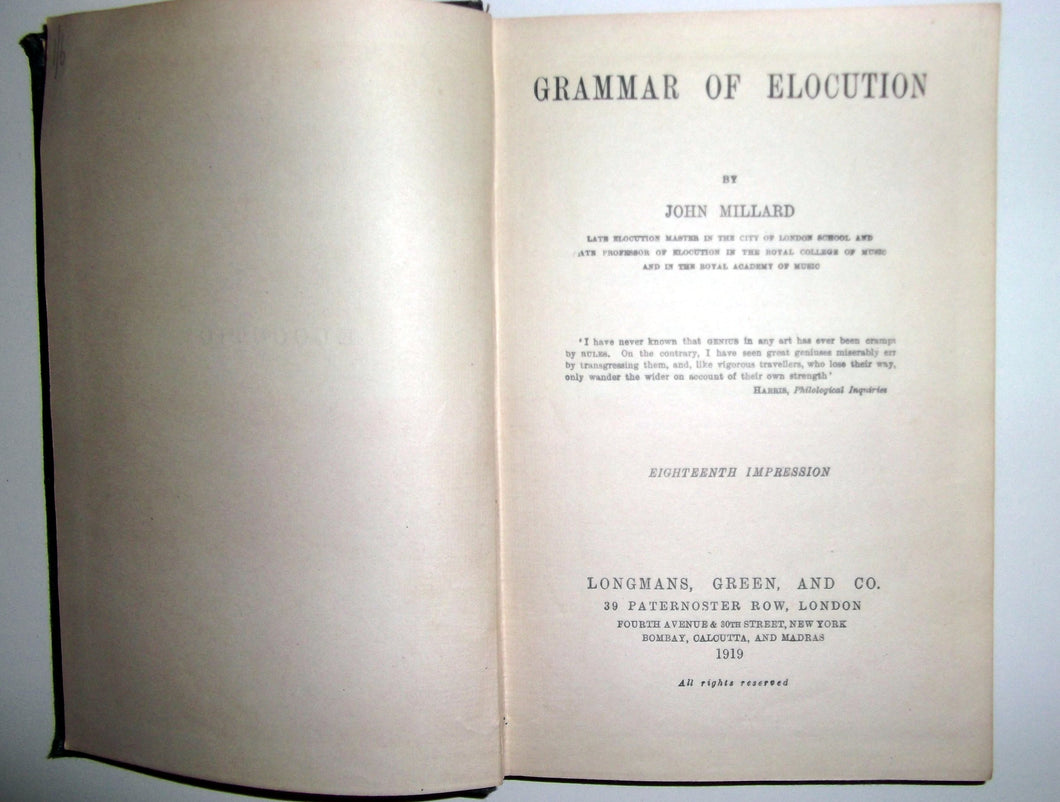 Grammar Of Elocution