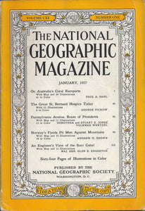 National Geographic Magazine Volume Cxi Number 1 - January 1957 [Paperback]